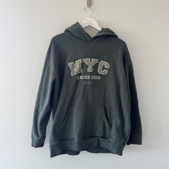 ANINE BING NYC Green Hoodie M - Picture 3 of 7